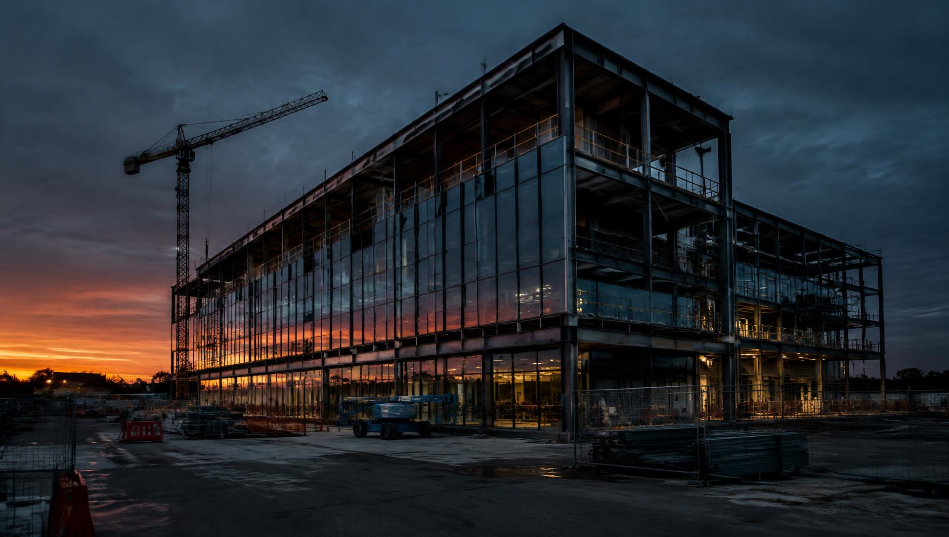 Bâtiment commercial en construction